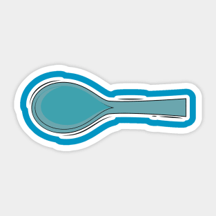 Spoon vector icon illustration. Restaurant and cafe logo design concept. Crossed spoon icon design. Kitchen spoon, Food object, Eating spoon, Restaurant objects, Home decoration, Crossed sign. Sticker